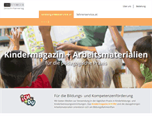 Tablet Screenshot of kindergartenservice.at